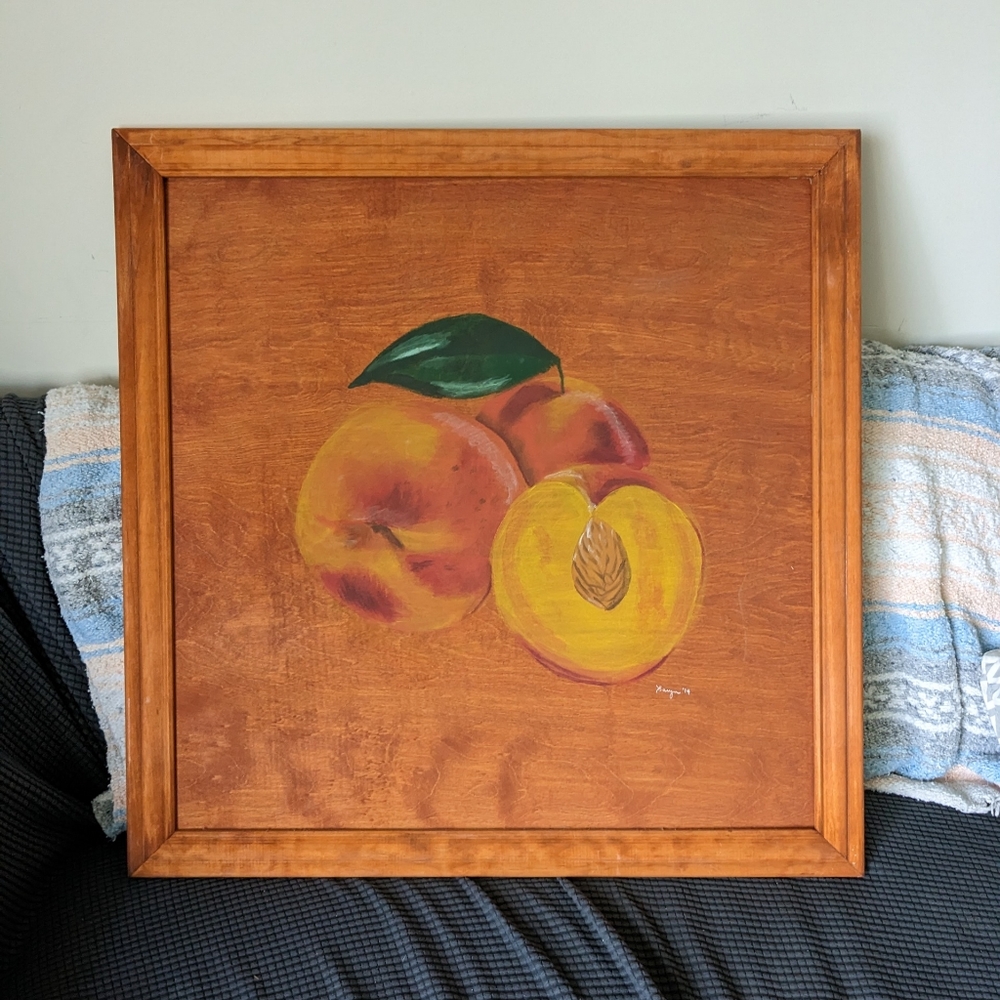 "Georgia Peach" painting on wood